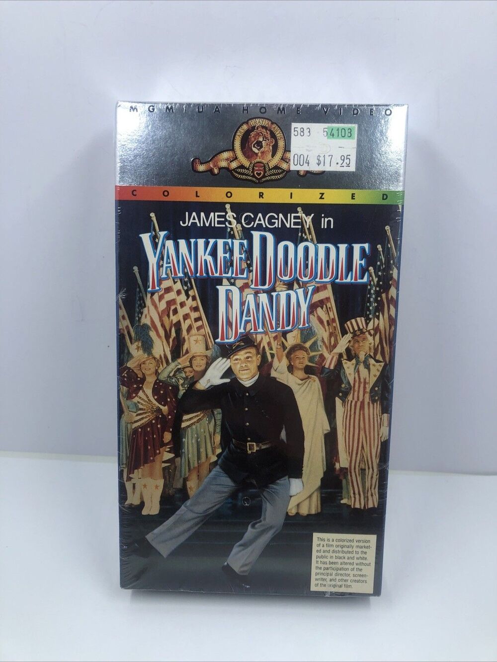 Yankee Doodle Dandy James Cagney Colorized VHS. New/ Sealed